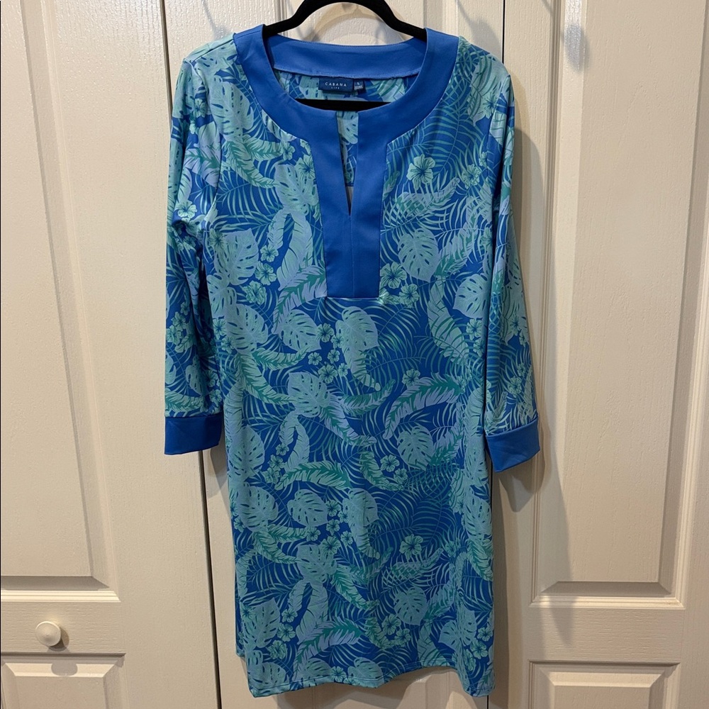 Chaps CABANA LIFE UPF 50+ Tunic Dress NWOT Large